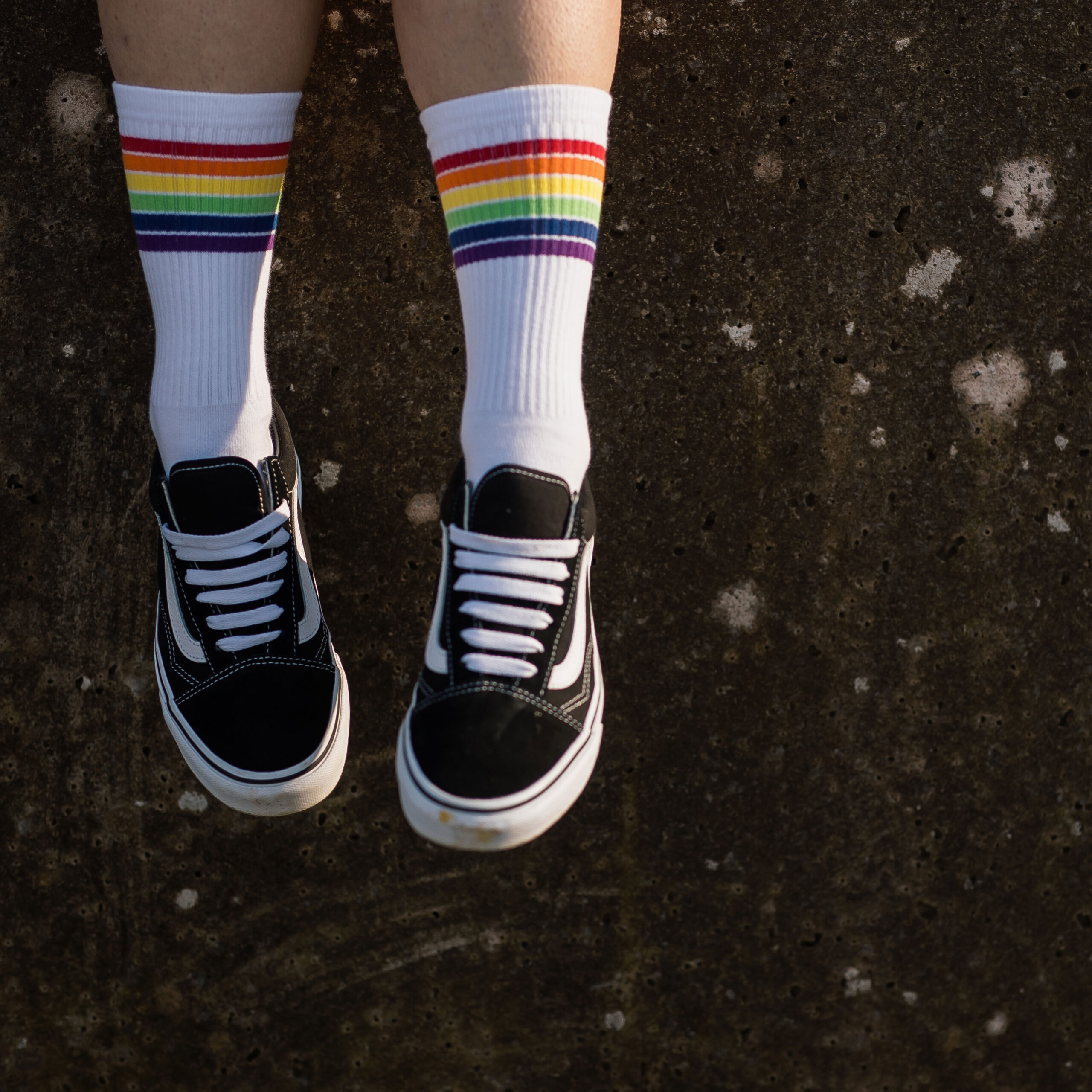 Rainbow Stripes Fuzzy Socks – Sock Harbor